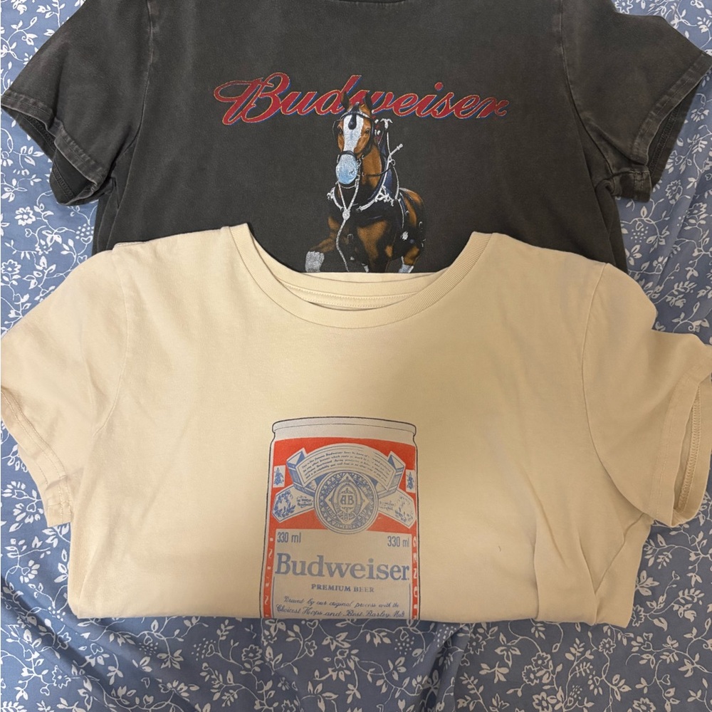 Budweiser Cream and Grey T-Shirt